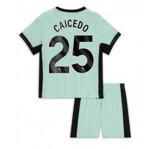 Maillot de foot Chelsea Moises Caicedo #25 Troisième enfant 2023-24 Manches Courte (+ pantalon court)